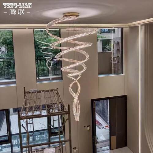 意式极简轻奢长方形椭圆形岩板奢石餐桌别墅大户型餐台1.6米吊灯