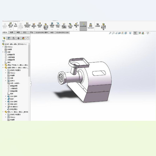 X1459-家用电动绞肉机设计【说明0.78万字+15张CAD图+SW三维】】
