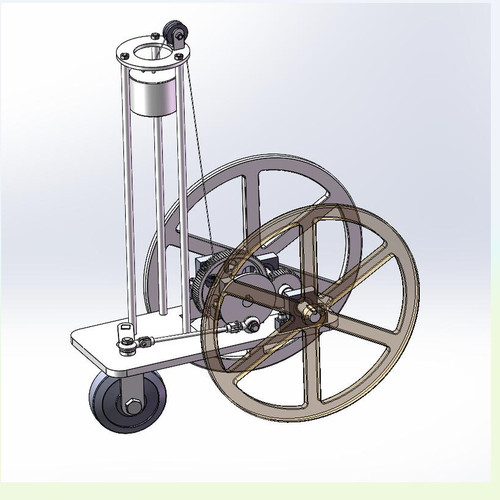 X1692-无碳重力势能小车设计【说明1.4字+10张CAD图+SW三维图】