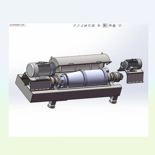 X1815-卧式螺旋离心机三维模型Solidworks图纸 3D素材SW建模图纸