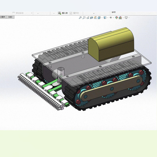 X1762-履带式除草机设计【三维SW模型+二维CAD图纸】
