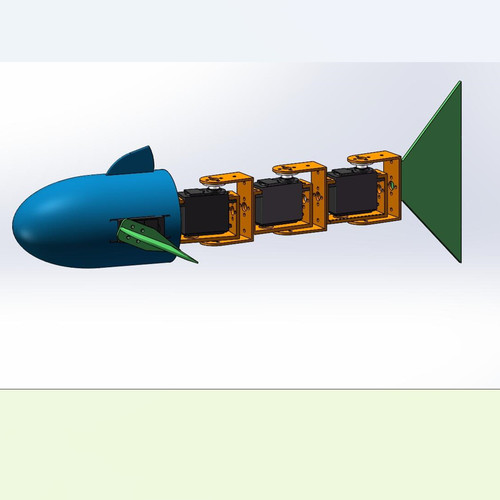 X1791-水下柔性仿生鱼设计【说明0.18万字+SW三维图】