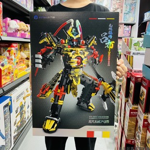无双猛将吕布末日战甲形态积木拼装机械机器人跑车汽车儿童玩具男