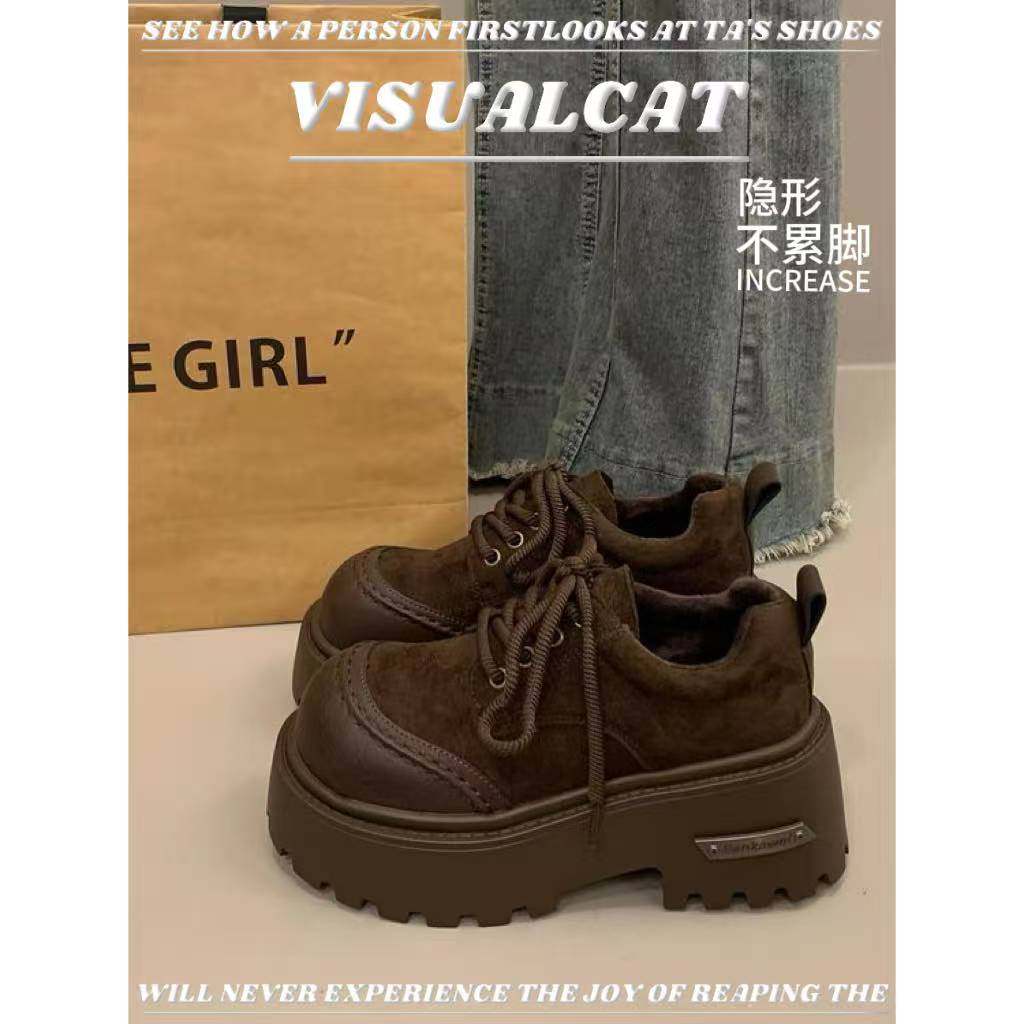 大头乐福鞋女2026新款春秋季复古擦色百搭厚底增高个子系带小皮鞋,女鞋,勃肯鞋/软木鞋,淘宝优惠券,粉丝福利购,淘宝优惠卷