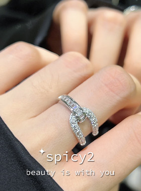 高级感韩国ins风简约小众食指戒