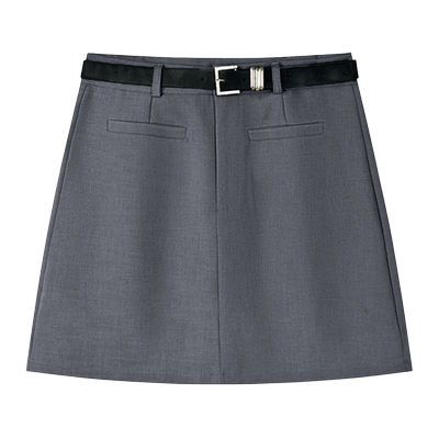 大码遮肚高腰小个子A字包臀短裙