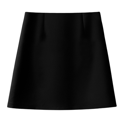 大码高腰小个子黑色西装包臀短裙