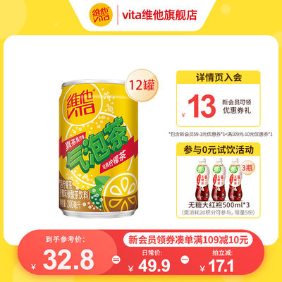 夏日饮品果味罐装气泡柠檬茶