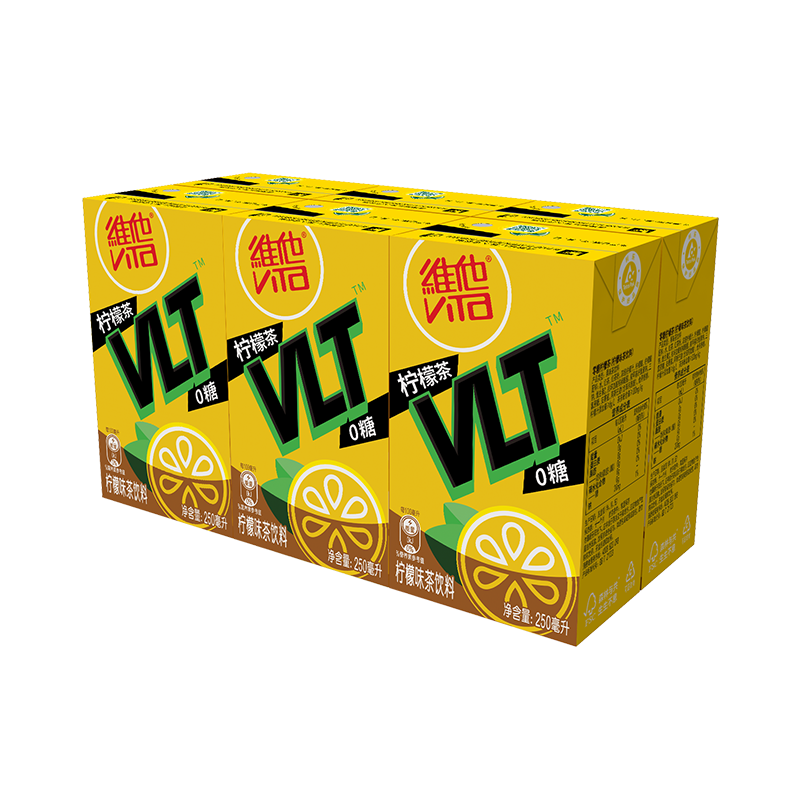 【U先试用】维他0糖柠檬味茶饮料饮品250ml*6盒