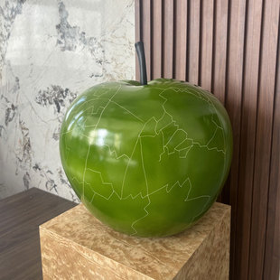 法式 饰高级礼品 中古红苹果雕塑摆件售楼处卧室客厅玄关家居艺术装