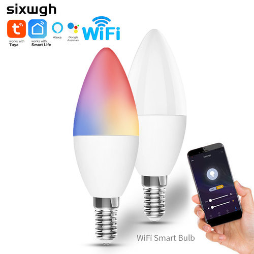 涂鸦wifi蜡烛灯E14智能球泡LED灯泡APP远程智能语音控制调光调色