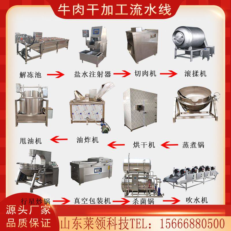 供应手撕牛肉流水线 香辣牛肉全套加工设备 风干牛肉牦牛干生产线