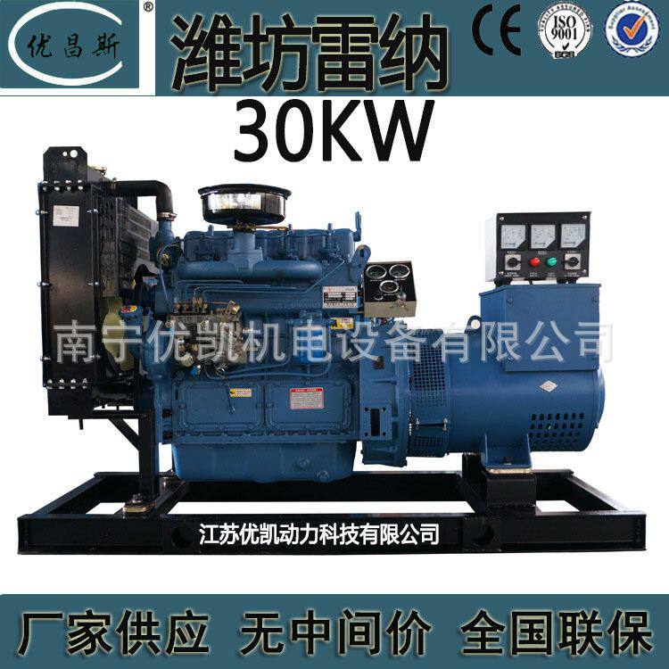 广西厂家 30KW潍坊雷纳柴油发电机组自启动无刷发电机ZH4100D