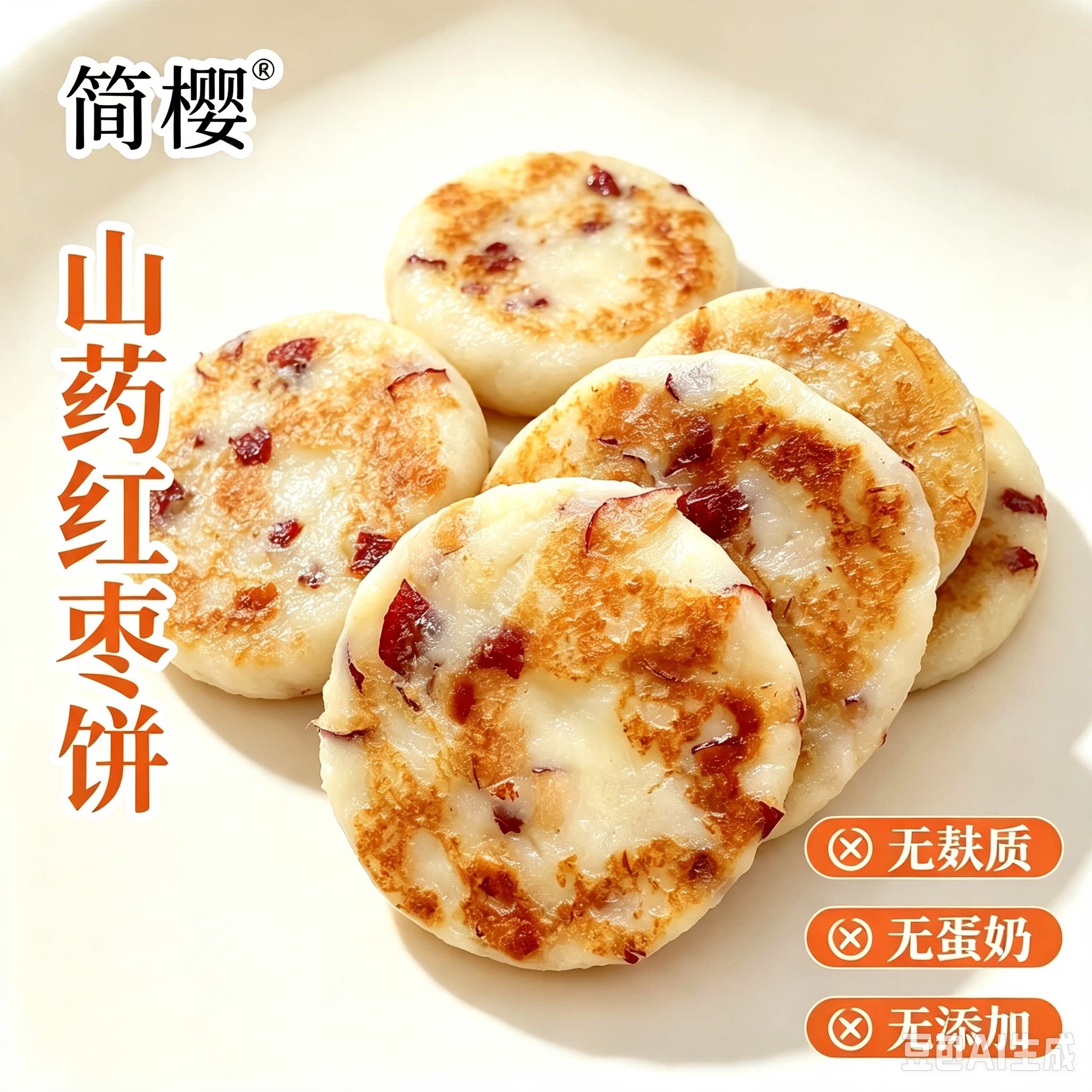 简樱无麸质山药红枣饼无添加