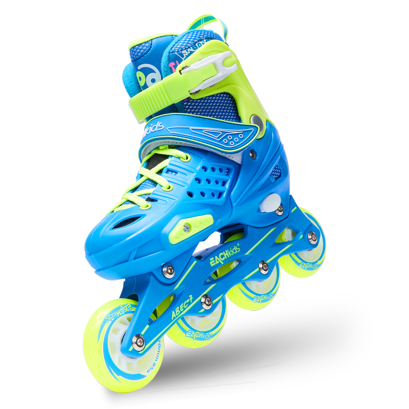 屹琪（YIQI）溜冰鞋儿童可调轮滑鞋初学者全闪套装男女滑冰旱冰鞋
