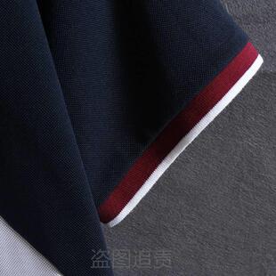 正品 男女生短袖T恤运语动拼接校园风POLO衫班服校服外国QTQatob