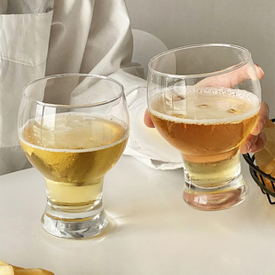 创意玻璃杯精酿扎啤黑啤酒杯设计感玻璃杯好看杯子巴伐利亚啤酒杯