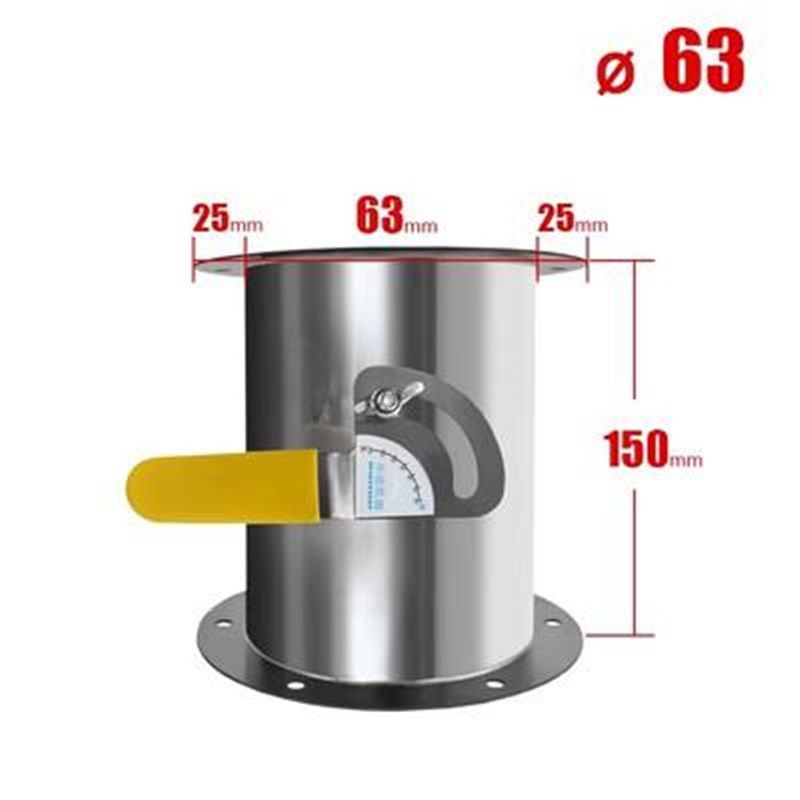 304 不锈钢 切割手柄 双法兰 手动阀 圆形硅胶密闭阀管道阀门蝶阀