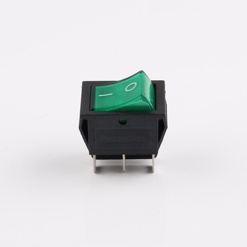 按键电源开关船型开关 翘板开关船形开关KCD2-201N红色2路4脚2档