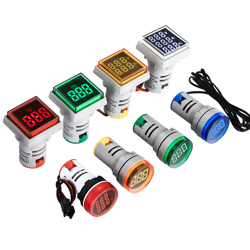 AD16-22FVA交流380V数显电流电压表一体指示灯一表两用数字双显