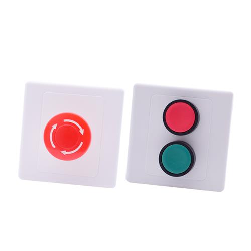 86型墙壁按钮电源按钮启动停止信号 紧急电源按钮暗装开关按钮盒