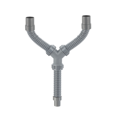 洗面盆y型洗衣机三通下水管水槽二合一排水管三通加长下水道接头