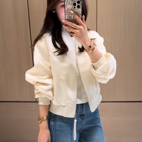小个子休闲短款圆领棒球服外套女春季新款显瘦百搭洋气夹克上衣潮