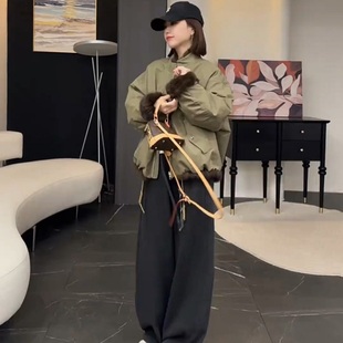 保暖加绒加厚外套 新款 今年流行爆款 仿皮草两面穿派克服女2025冬季