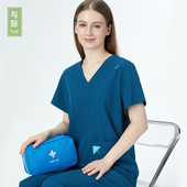 与际速干手术服女护士服弹力短袖 美容院牙科医生工作服 洗手衣套装