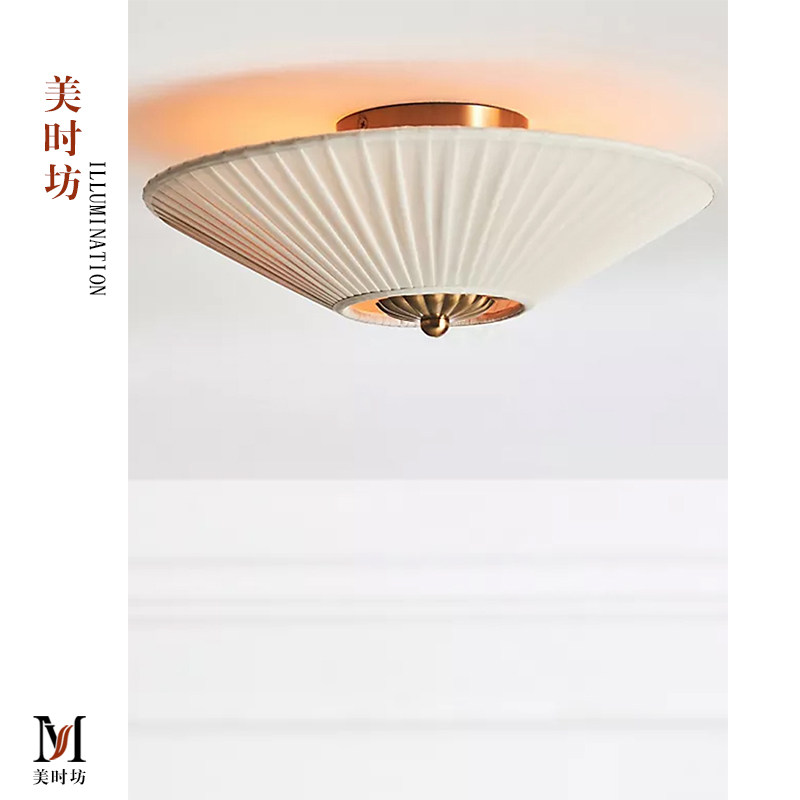 美式吸顶灯法式全铜卧室书房餐厅玄关过道衣帽间创意复古儿童房灯