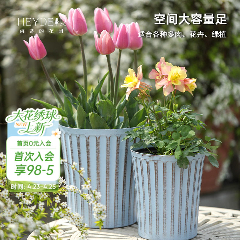 海蒂的花园环球RATTEN藤编系列花盆花卉绿植多肉种植盆耐用树脂盆