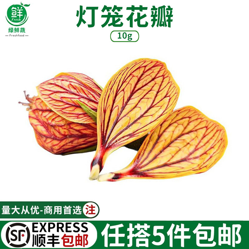 新鲜灯笼花片金玲花风铃花瓣西餐酒店摆盘蛋糕装饰点缀鲜花草10g