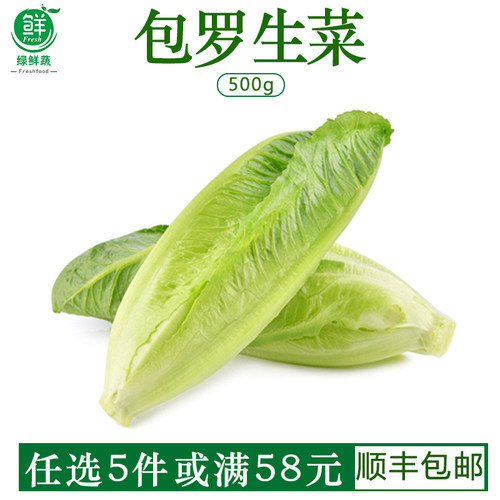 新鲜包罗生菜包心罗马罗纹凯撒包心西餐蔬菜沙拉生菜绿色500g