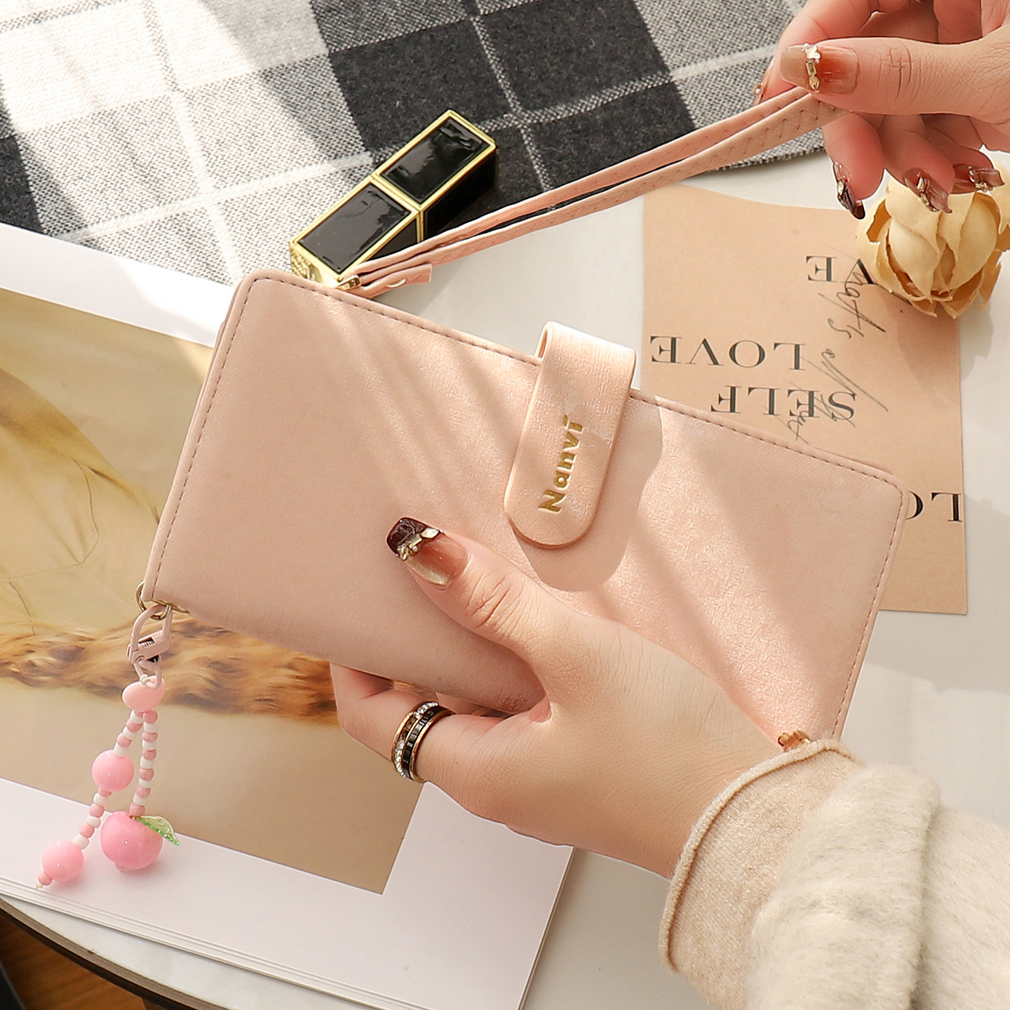 钱包女士2026新款爆款大容量手拿包小清新挂件多卡位卡包手拿包女,箱包皮具/热销女包/男包,钱包,淘宝优惠券,粉丝福利购,淘宝优惠卷