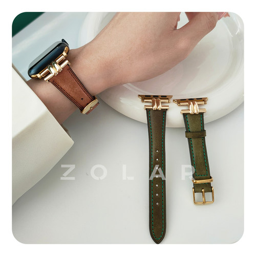 ZOLAR苹果iwatch复古真皮表带
