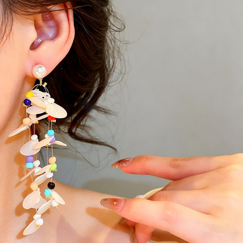 画蝶饰品海边度假流苏耳坠