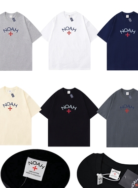 NOAH NYC CORE潮牌美式纯色十字架纯棉宽松情侣半袖短袖t恤男女夏