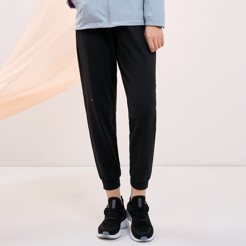 匹克运动裤女束脚卫裤春秋季新款九分裤针织长裤商场同款