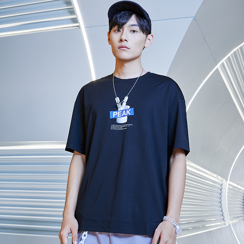 匹克短袖男T恤运动休闲圆领