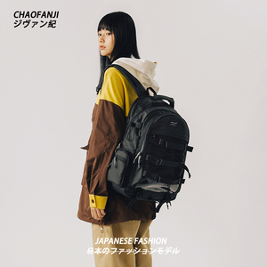 CHAOFANJI 双肩包女大学生日系潮牌书包旅行包男女同款大容量防水
