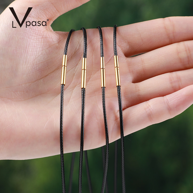 黄金配绳翡翠玉坠挂脖黑色红绳子男女蜡绳吊坠挂绳项链绳皮绳挂件