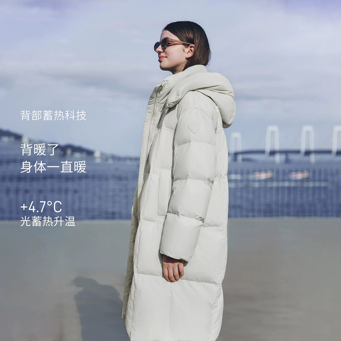 【周也同款】坦博尔冬季高充绒鹅绒泡芙羽绒服女长款加厚保暖外套