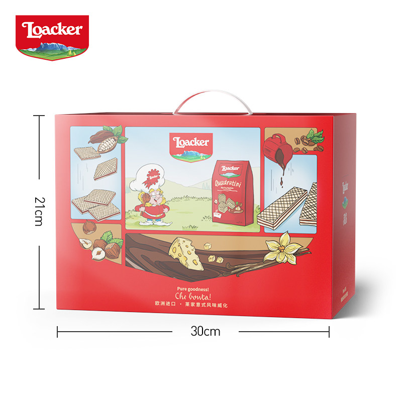 Loacker莱家进口威化饼干巧克力零食礼盒新年货礼物,零食/坚果/特产,威化饼干,淘宝优惠券,粉丝福利购,淘宝优惠卷