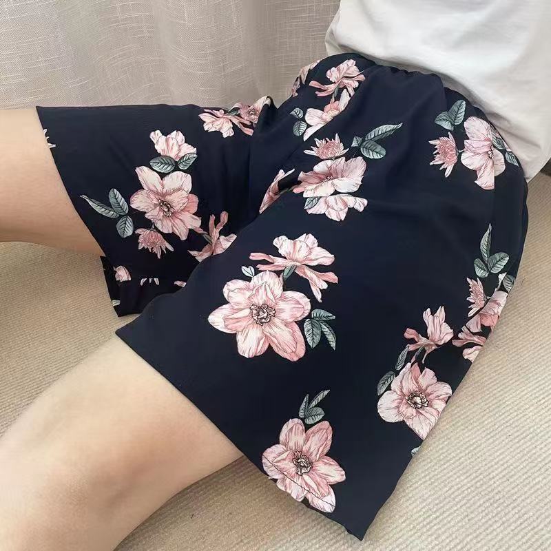 棉绸睡裤女夏季短裤子家居裤人造棉宽松大码薄款空调裤绵绸可外穿