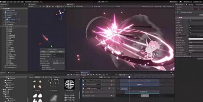 Unity3d手绘cg特效课程131节2d风格化粒子U3D有素材教程虚拟