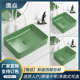 洗脸盆 北欧浅绿色台上盆长方洗手盆家用台盆磨砂哑光陶瓷创意个性