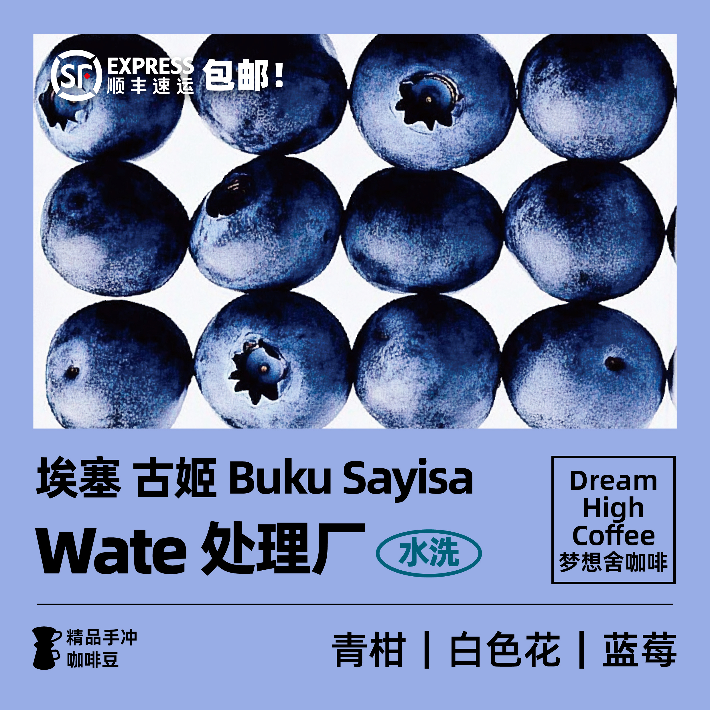 梦想舍SayisaWate处理厂白色花水洗浅烘焙新鲜手冲精品咖啡豆120g