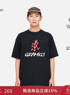 GRAMICCI小野人LOGO男女同款圆领夏季户外运动短袖T恤G4SU-T097