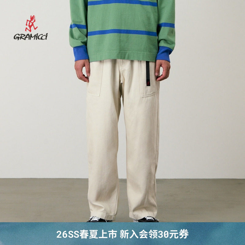 【26新款】GRAMICCI小野人棉麻混纺工装廓形休闲长裤男G6