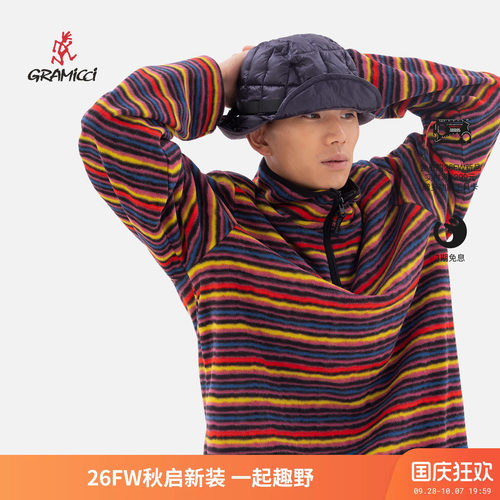 Gramicci小野人抓绒套头衫秋冬
